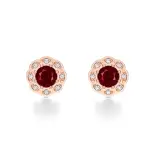 Kolczyki z rubinem w różowym złocie AJK_028 Kolczyki z rubinem w różowym złocie AJK_028